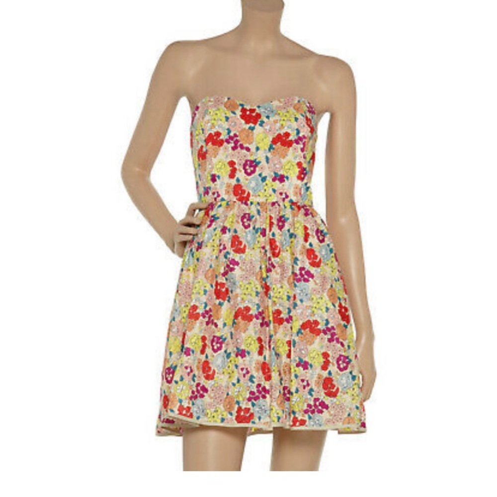 THREAD Floral Ditsy Strapless Sweetheart Dress | 4